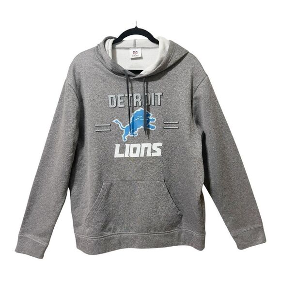 NFL Detroit Lions Unisex Gray Football Sweatshirt Hoodie Size Large - Picture 1 of 6